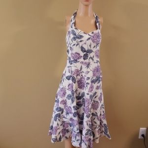 Anthropologie Odille Violetta Halter dress size 6